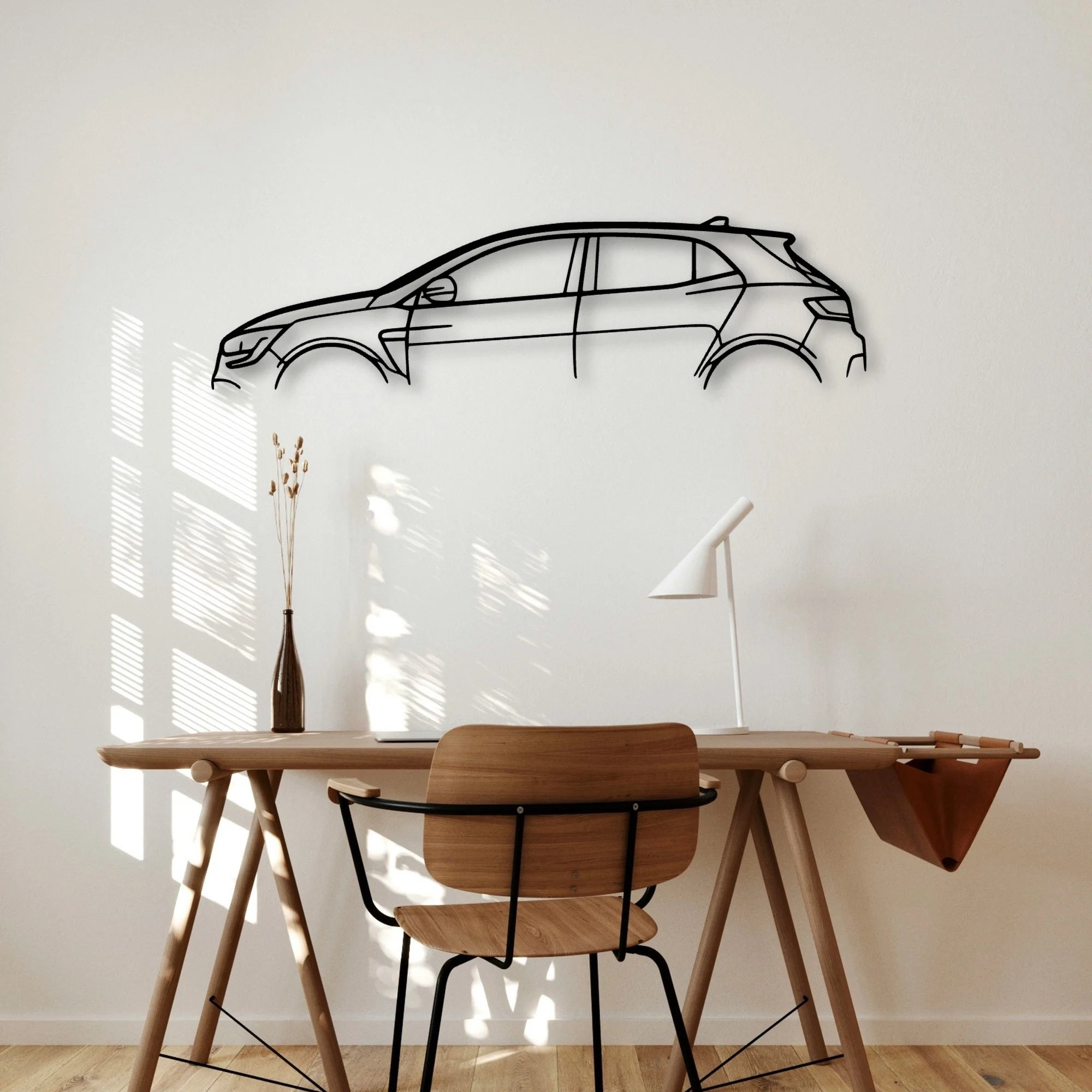 Megane RS Classic Silhouette Metal Wall Art - Automotive Garage Decor