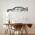Mercedes 190E 1983 Classic Silhouette Metal Wall Art - Automotive Garage Decor