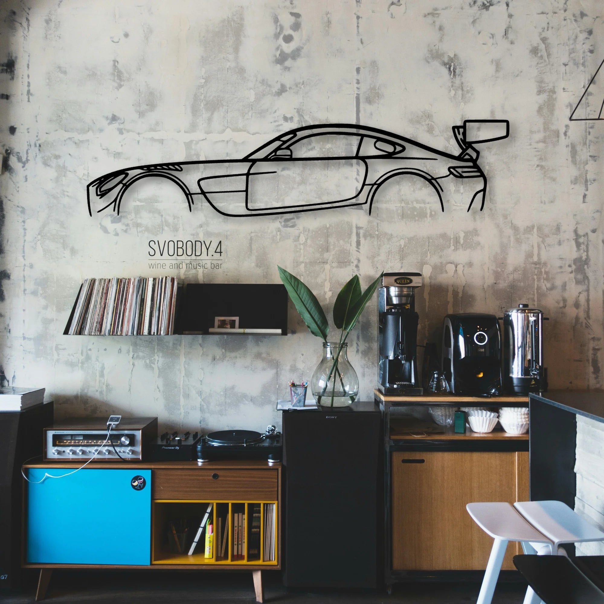 Mercedes AMG GT3 Classic Silhouette Metal Wall Art - Automotive Garage Decor
