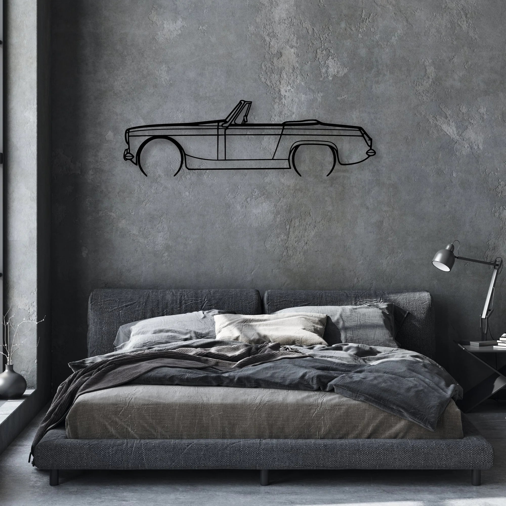 Midget 1966 Classic Silhouette Metal Wall Art - Automotive Garage Decor