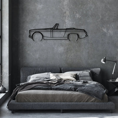 Midget 1966 Classic Silhouette Metal Wall Art - Automotive Garage Decor