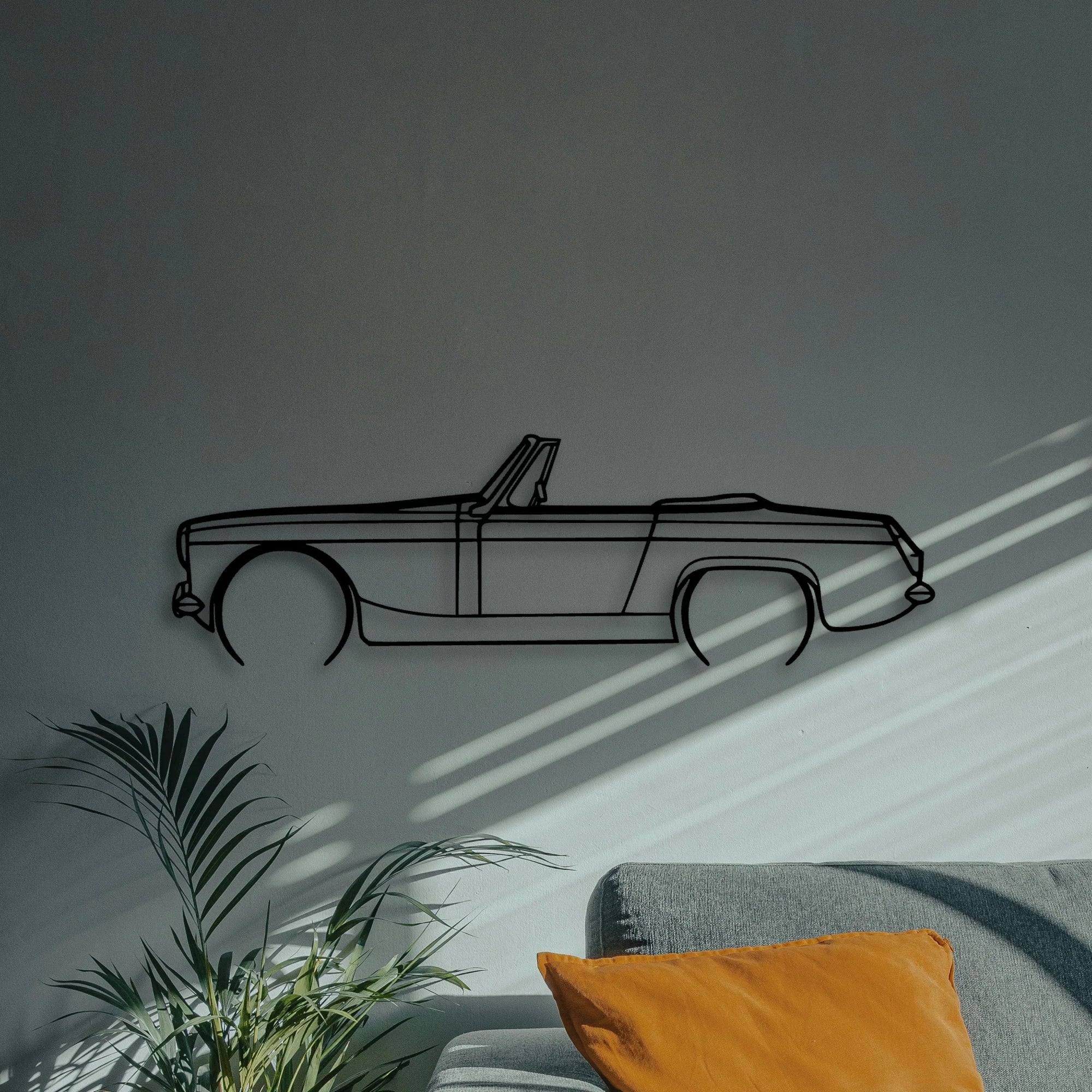 Midget 1966 Classic Silhouette Metal Wall Art - Automotive Garage Decor