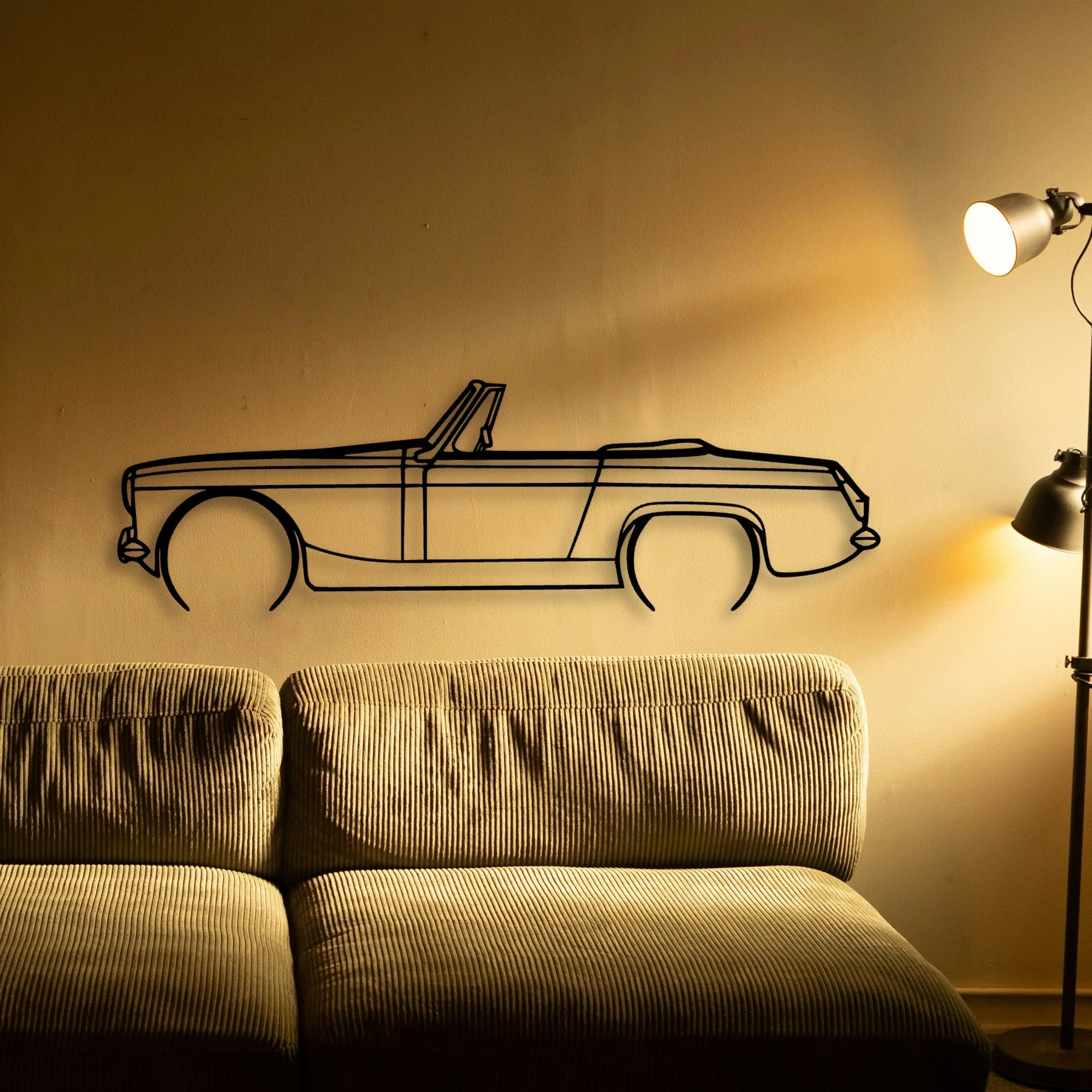 Midget 1966 Classic Silhouette Metal Wall Art - Automotive Garage Decor