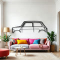 Mini Classic Silhouette Metal Wall Art - Automotive Garage Decor