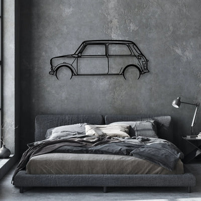 Mini 1995 Classic Silhouette Metal Wall Art - Automotive Garage Decor