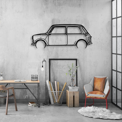 Mini 1995 Classic Silhouette Metal Wall Art - Automotive Garage Decor
