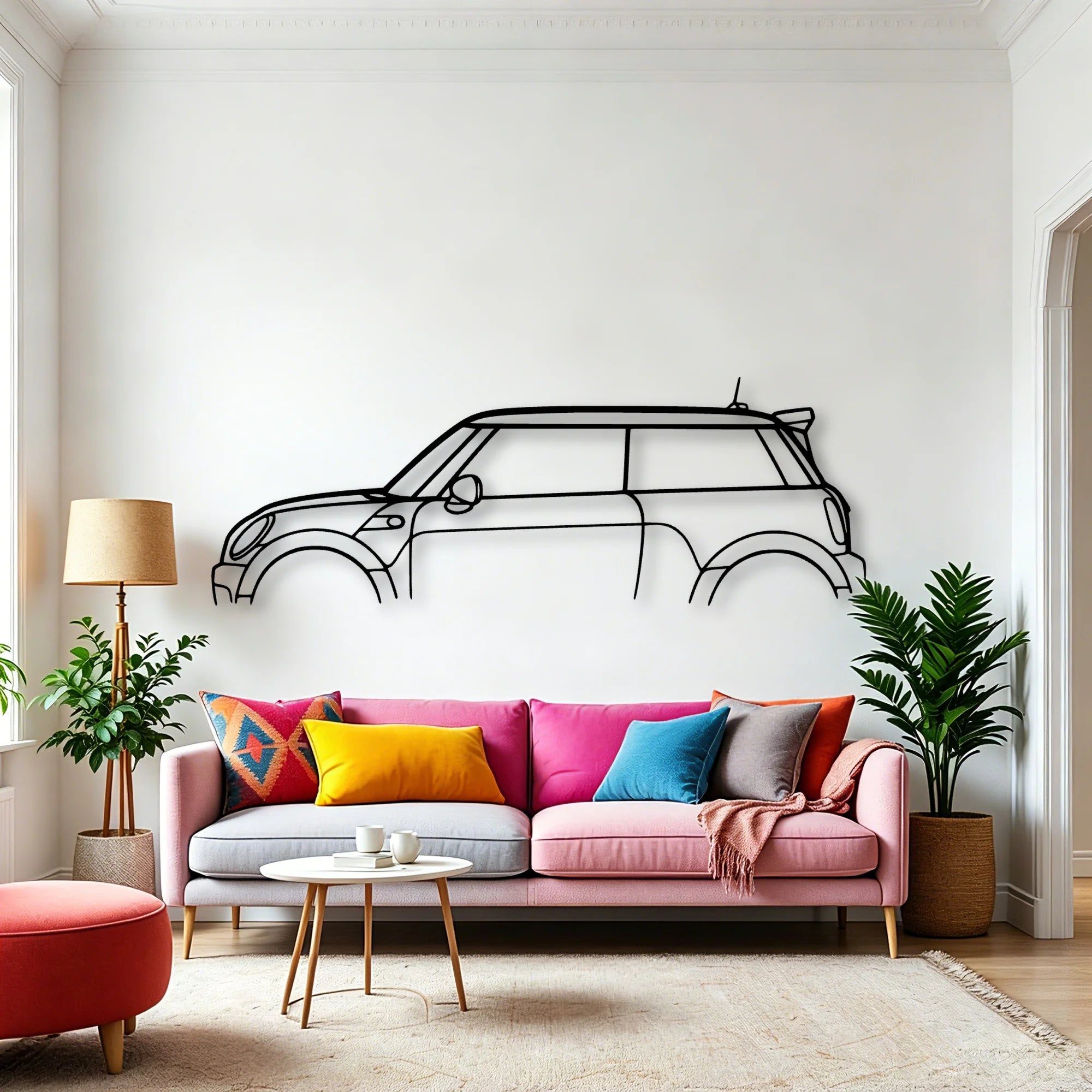 Mini GP2 2013 Classic Silhouette Metal Wall Art - Automotive Garage Decor
