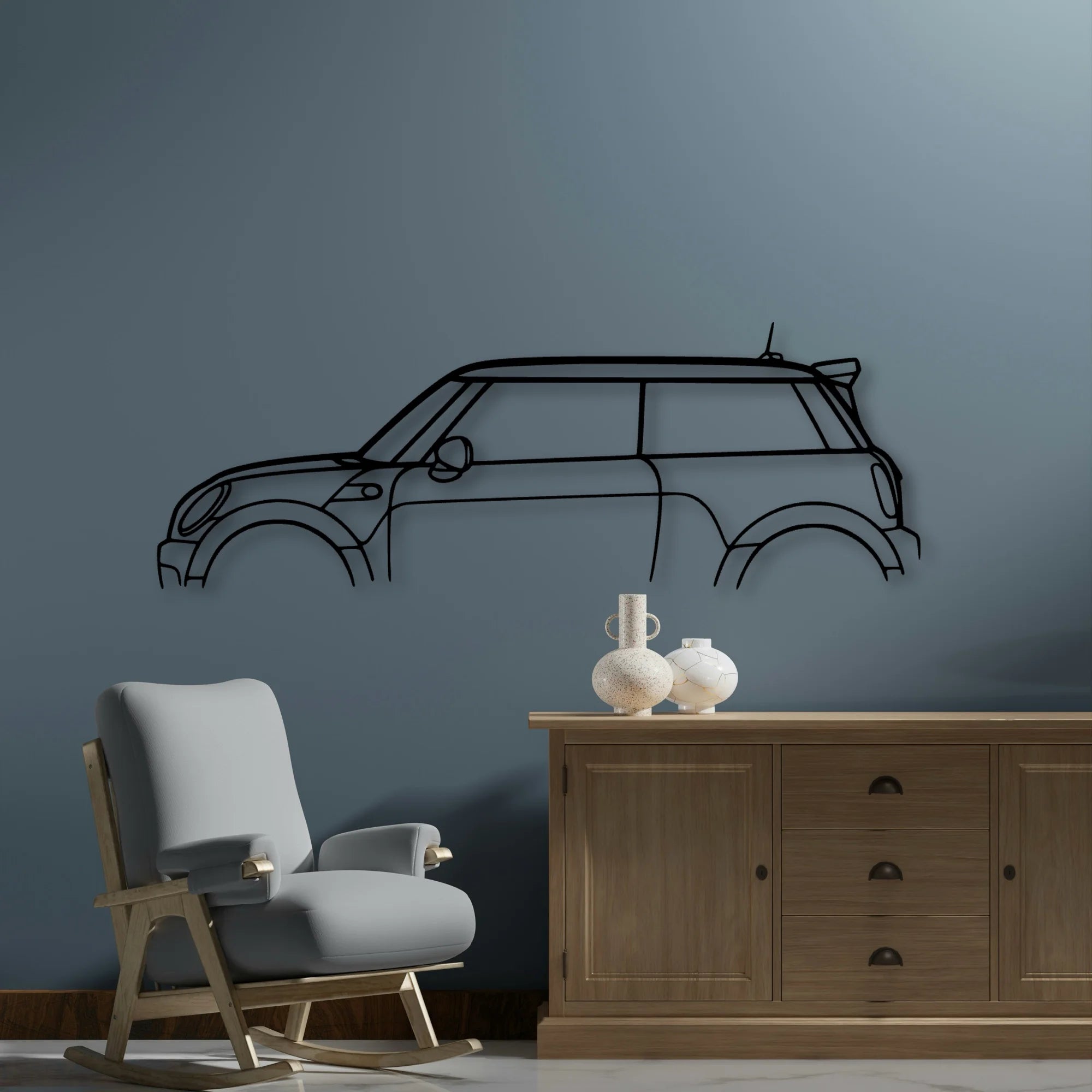 Mini GP2 2013 Classic Silhouette Metal Wall Art - Automotive Garage Decor