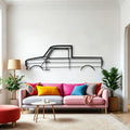 Mini Pickup Classic Silhouette Metal Wall Art - Automotive Garage Decor