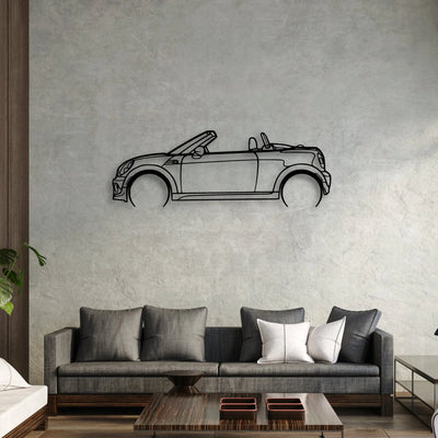 Mini Roadster 2012 Classic Silhouette Metal Wall Art - Automotive Garage Decor