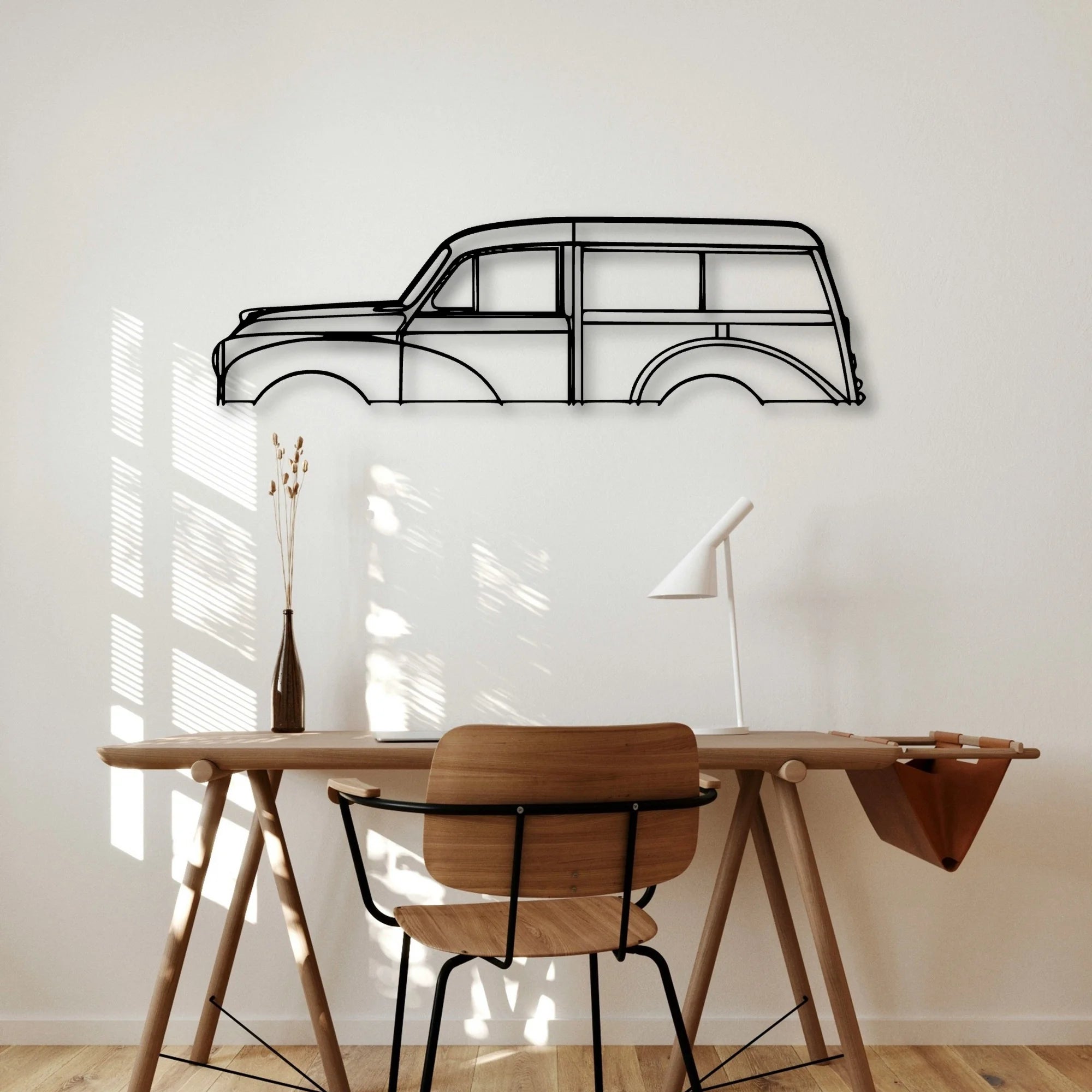 Minor Traveller 1965 Classic Silhouette Metal Wall Art - Automotive Garage Decor