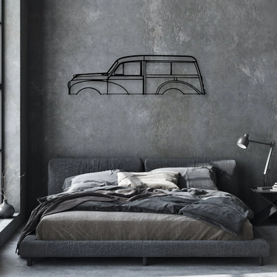 Minor Traveller 1965 Classic Silhouette Metal Wall Art - Automotive Garage Decor