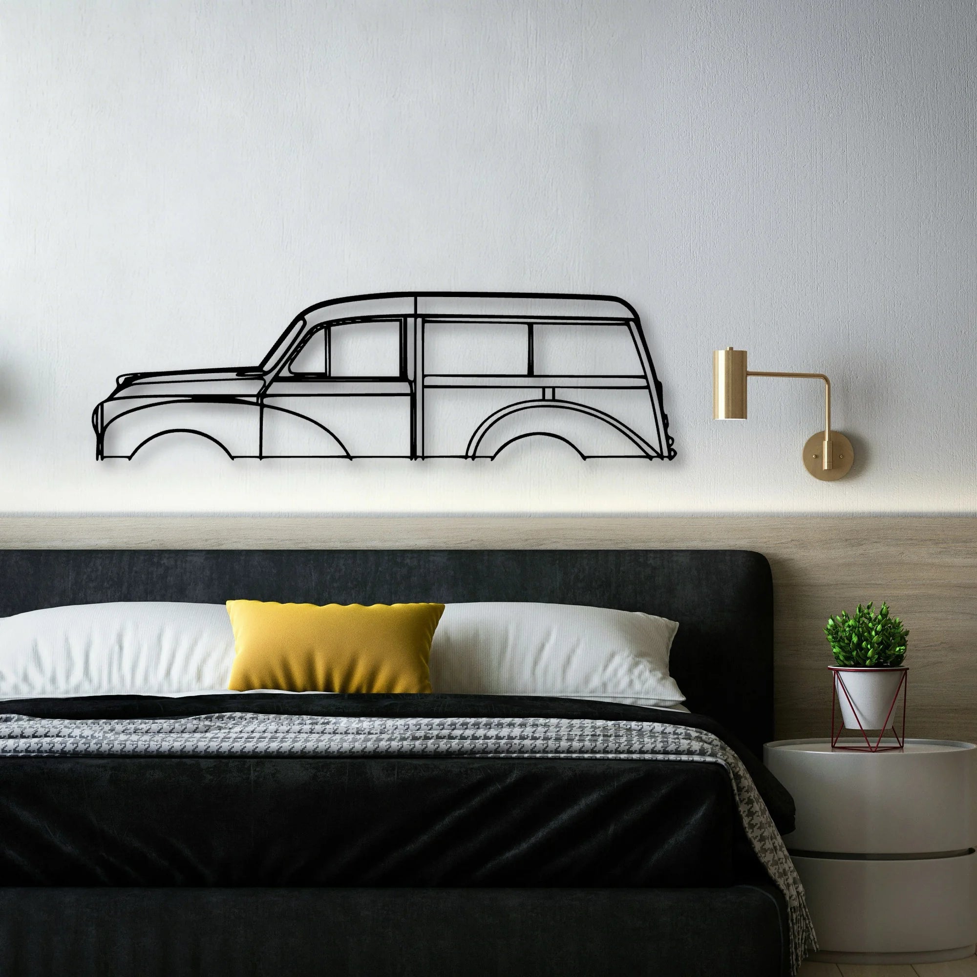 Minor Traveller 1965 Classic Silhouette Metal Wall Art - Automotive Garage Decor