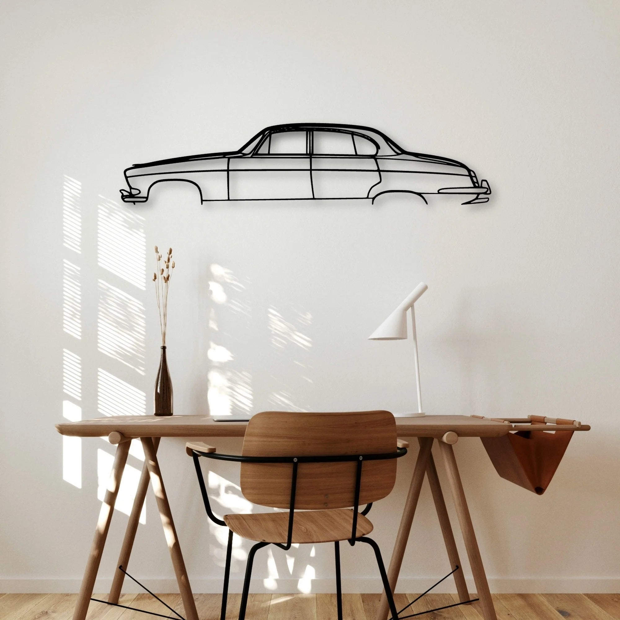 MK10 1965 Classic Silhouette Metal Wall Art - Automotive Garage Decor