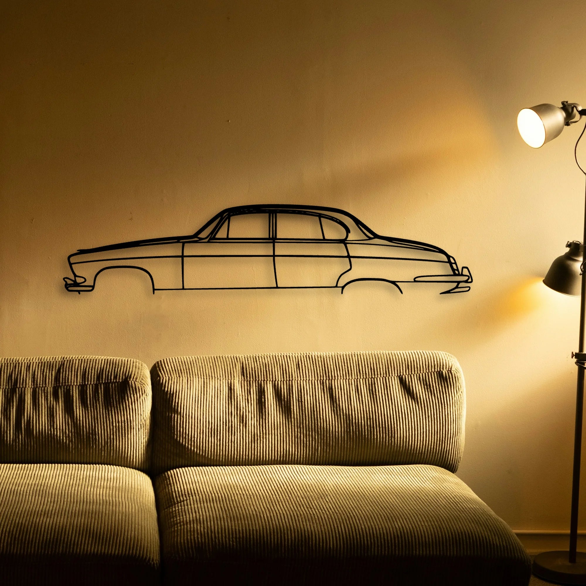 MK10 1965 Classic Silhouette Metal Wall Art - Automotive Garage Decor