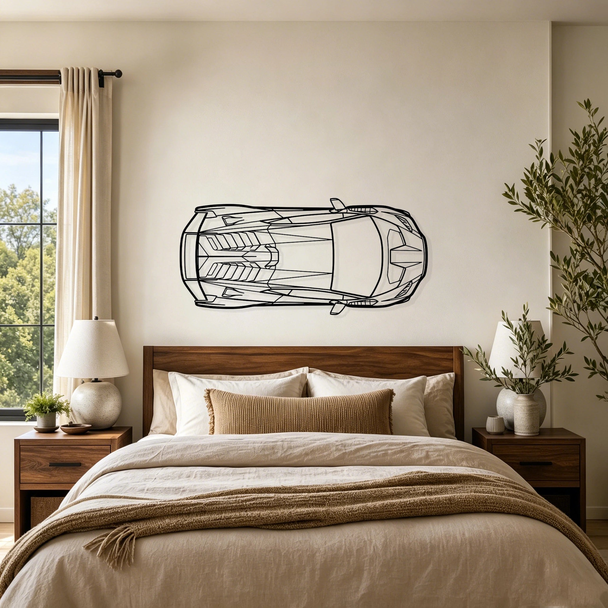 Huracan STO Top Metal Silhouette Wall Art - Classic Car Garage Decor
