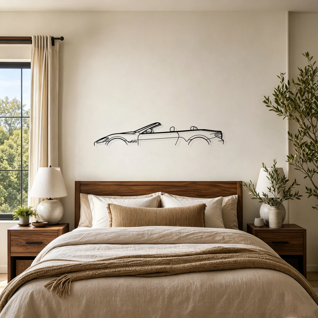 GT convertible Classic Silhouette Metal Wall Art - Classic Car Garage Decor