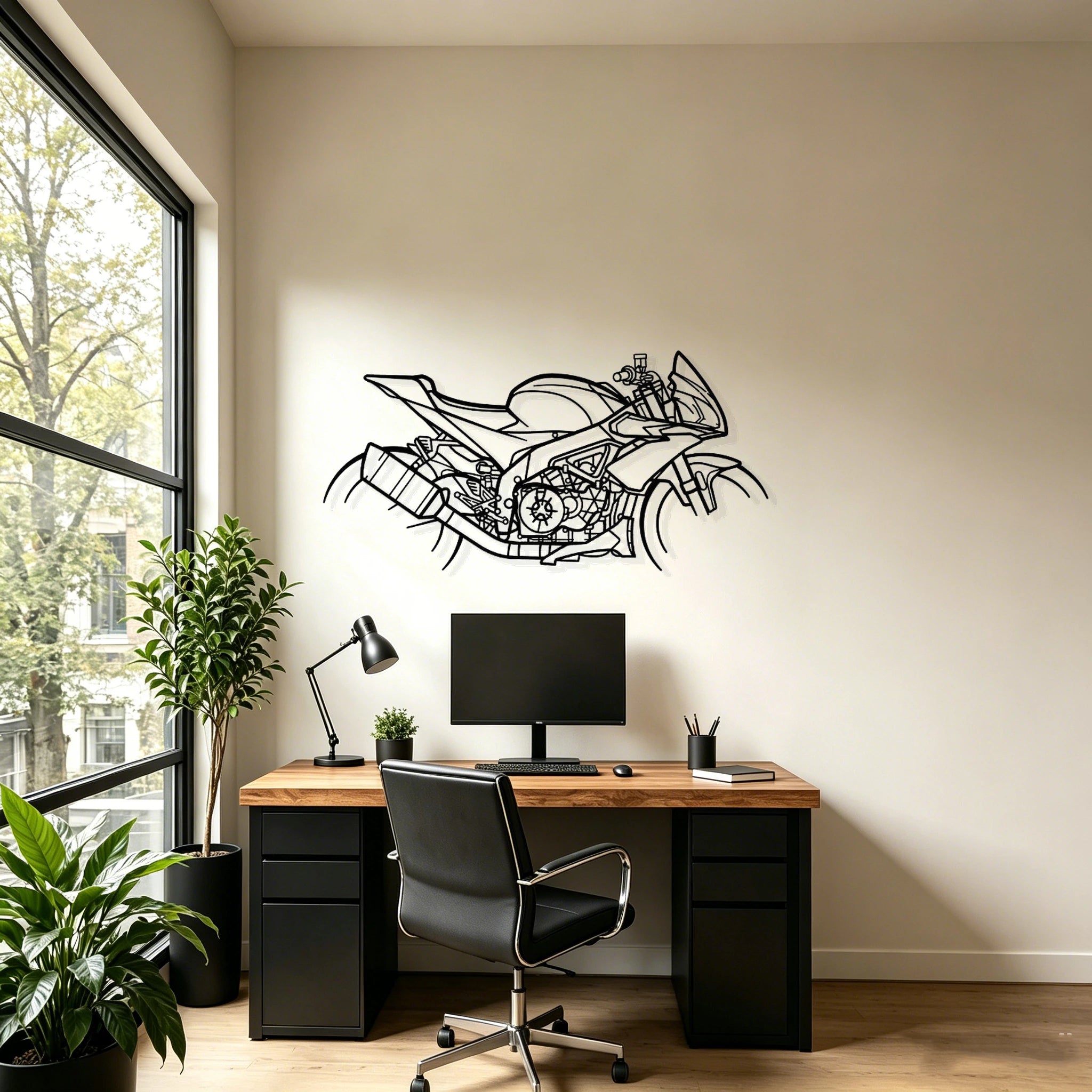 2018 Tuono Silhouette Metal Wall Art - Classic Car Garage Decor