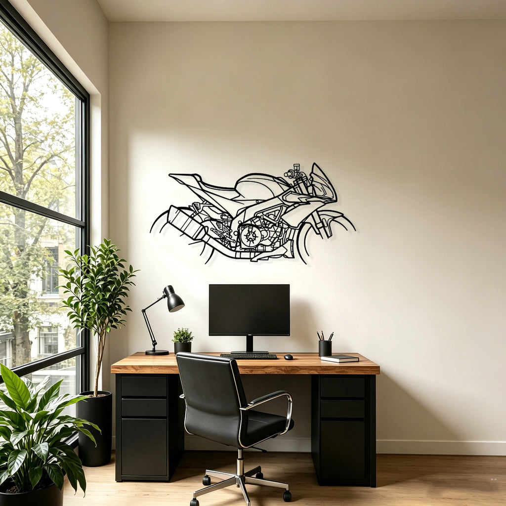 2018 Tuono Silhouette Metal Wall Art - Classic Car Garage Decor