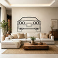 1990 C4 Back Silhouette Metal Wall Art - Classic Car Garage Decor