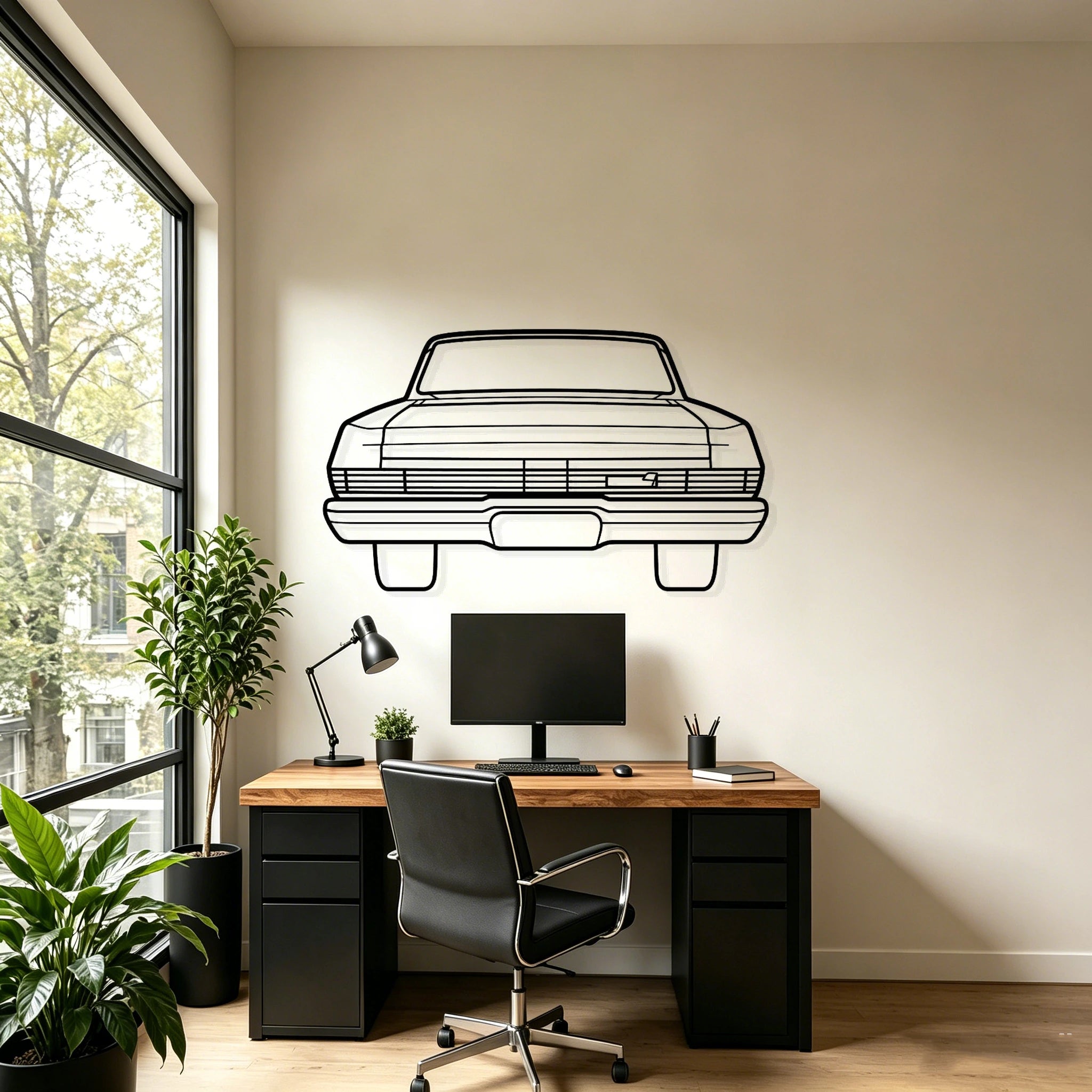 1965 Comet Back Silhouette Metal Wall Art - Classic Car Garage Decor