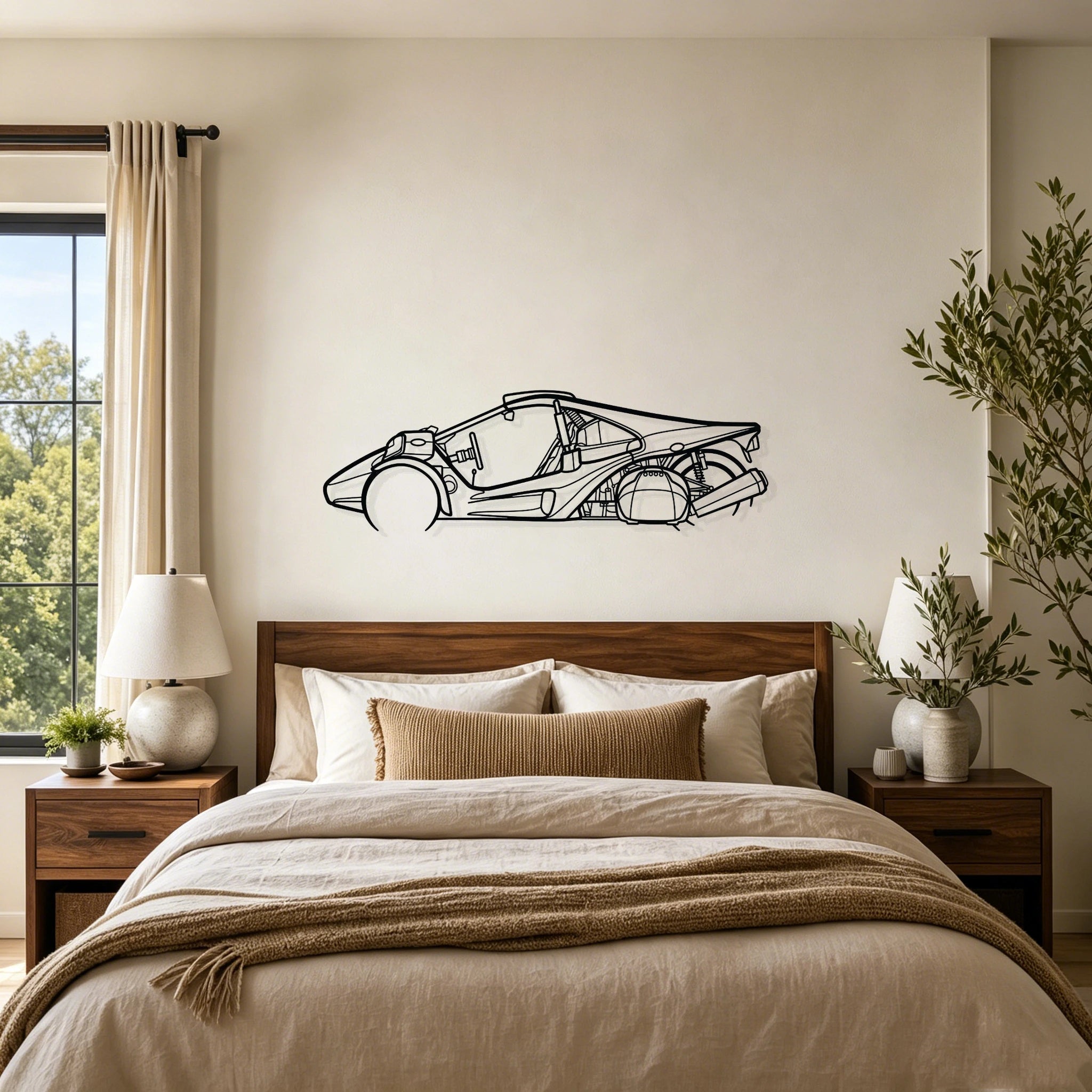 2022 Trex Detailed Silhouette Metal Wall Art - Classic Car Garage Decor