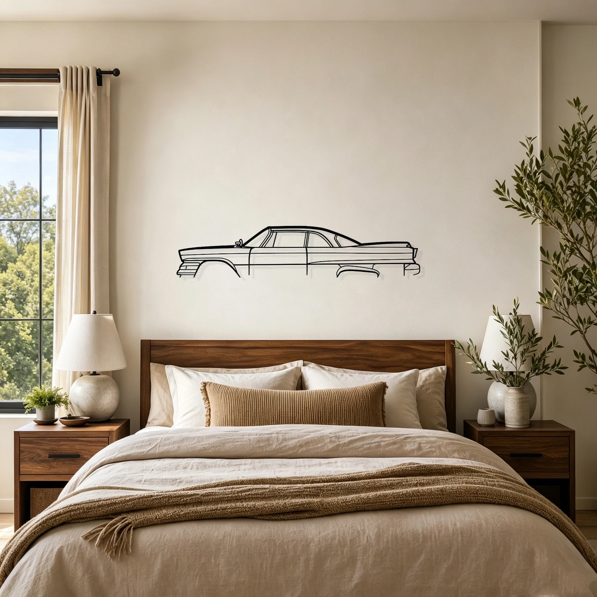 Dart Seneca Classic Metal Silhouette Wall Art - Classic Car Garage Decor