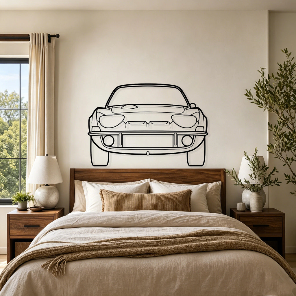 1970 GT Front View Metal Wall Art - Classic Car Garage Decor