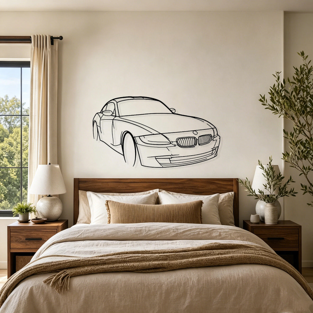 E86 Z4 Angled View Metal Wall Art - Classic Car Garage Decor