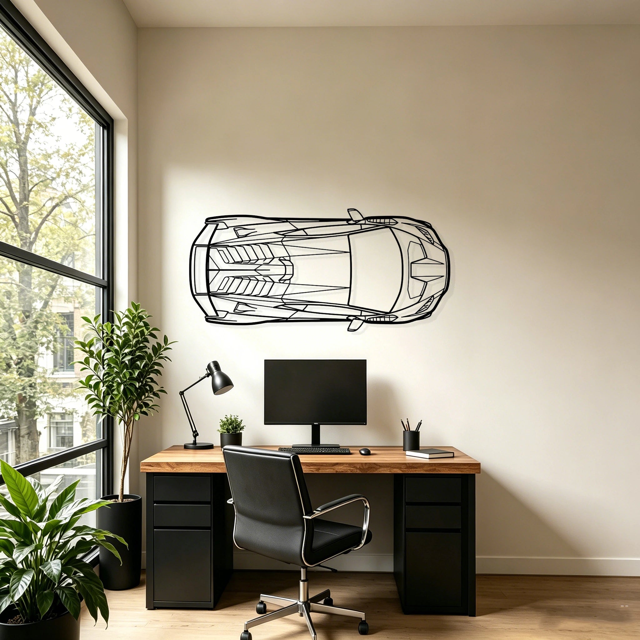 Huracan STO Top Metal Silhouette Wall Art - Classic Car Garage Decor