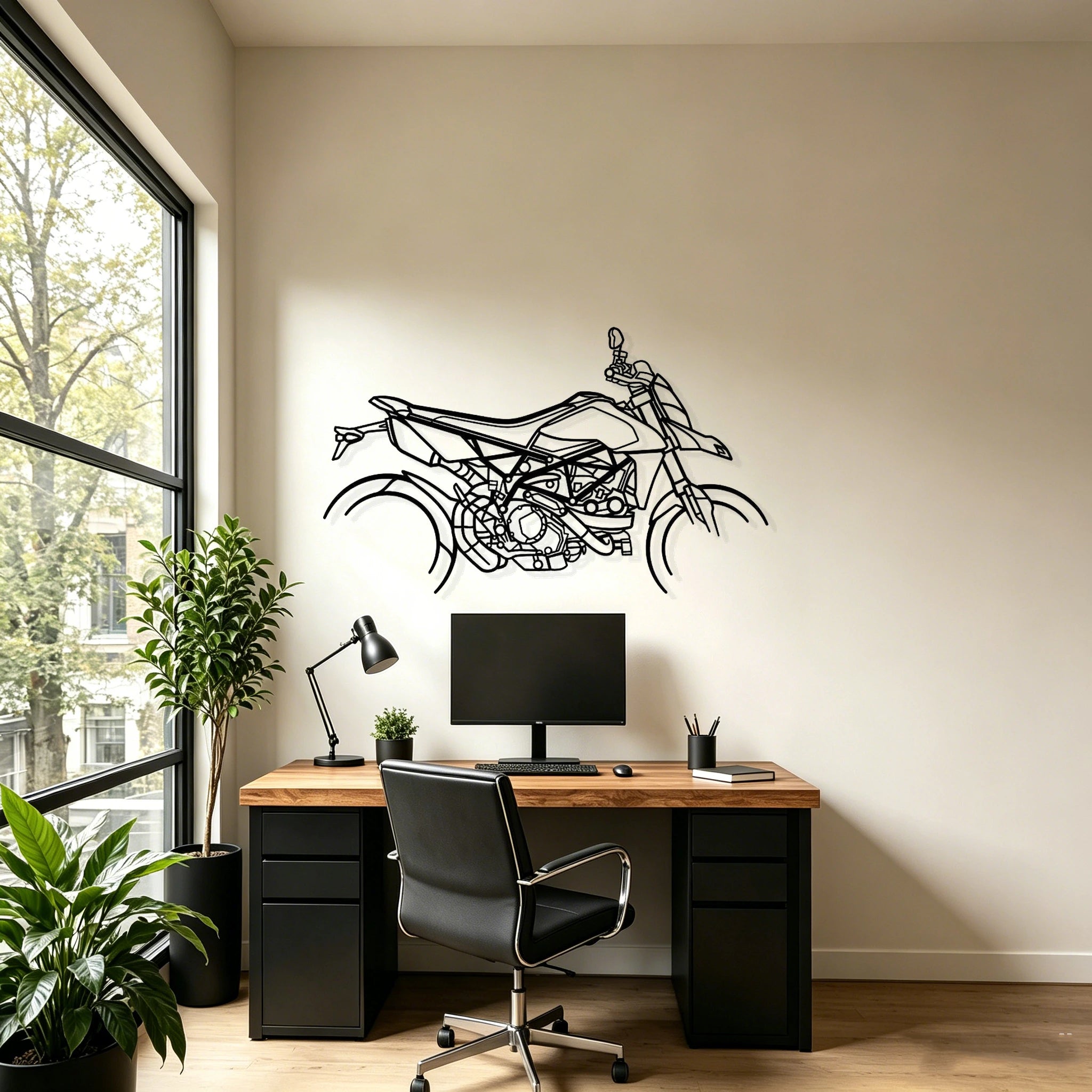 Hyper motard 950 RVE Silhouette Metal Wall Art - Classic Car Garage Decor
