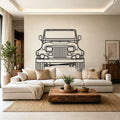 1988 Wrangler Sahara Front View Metal Wall Art - Classic Car Garage Decor