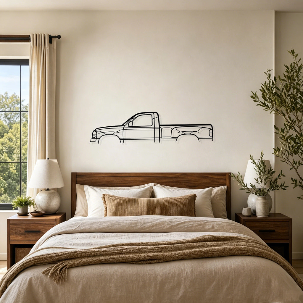Sierra Single Cab Classic Silhouette Metal Wall Art - Classic Car Garage Decor