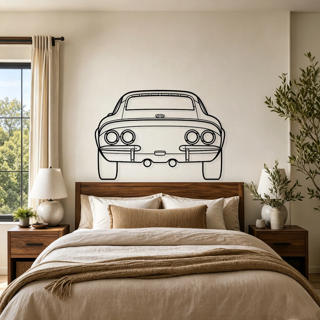 1970 GT Back Silhouette Metal Wall Art - Classic Car Garage Decor