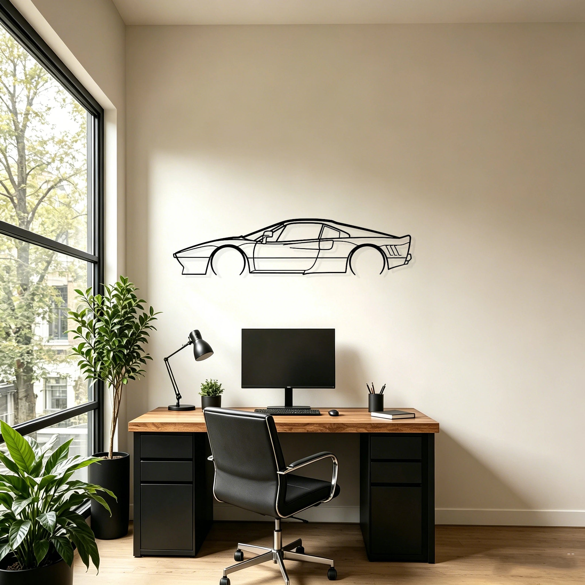 288 GTO Detailed Silhouette Metal Wall Art - Classic Car Garage Decor