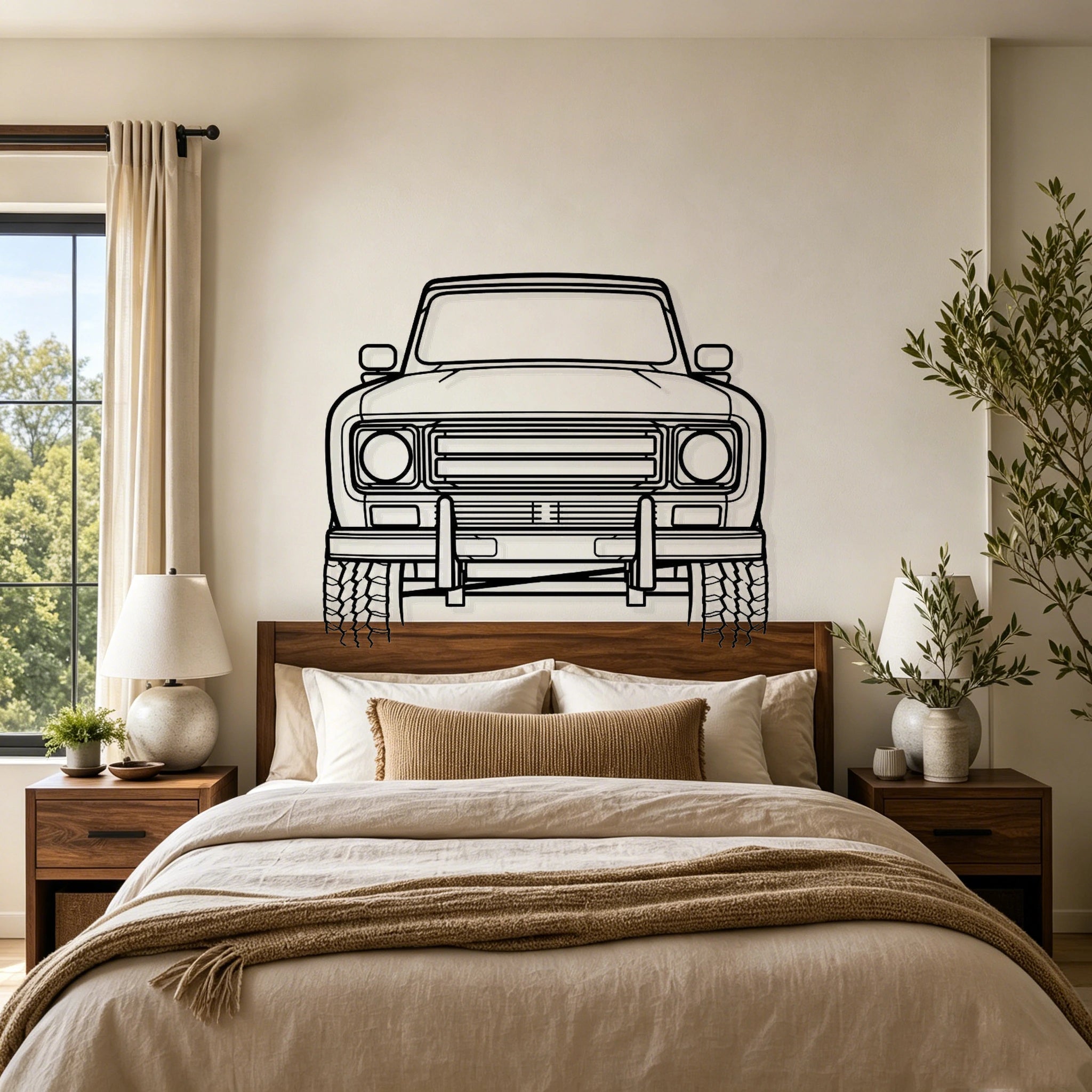 1979 Scout Terra Front View Metal Wall Art - Classic Car Garage Decor