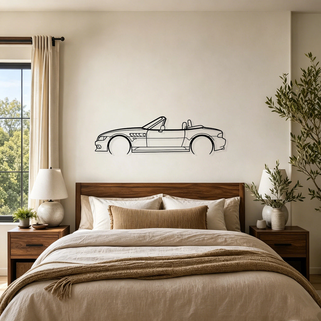 z3 Detailed Silhouette Metal Wall Art - Classic Car Garage Decor