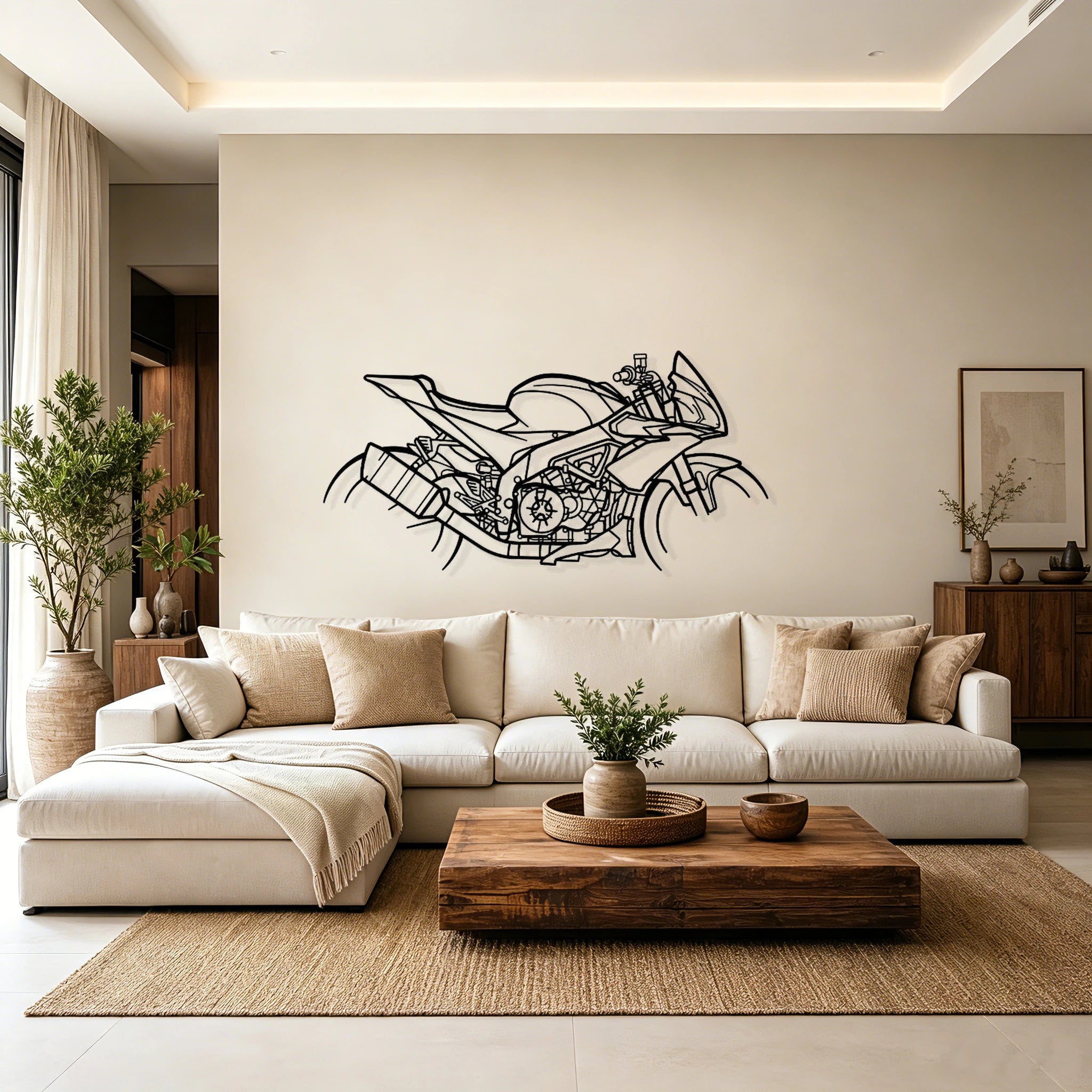 2018 Tuono Silhouette Metal Wall Art - Classic Car Garage Decor