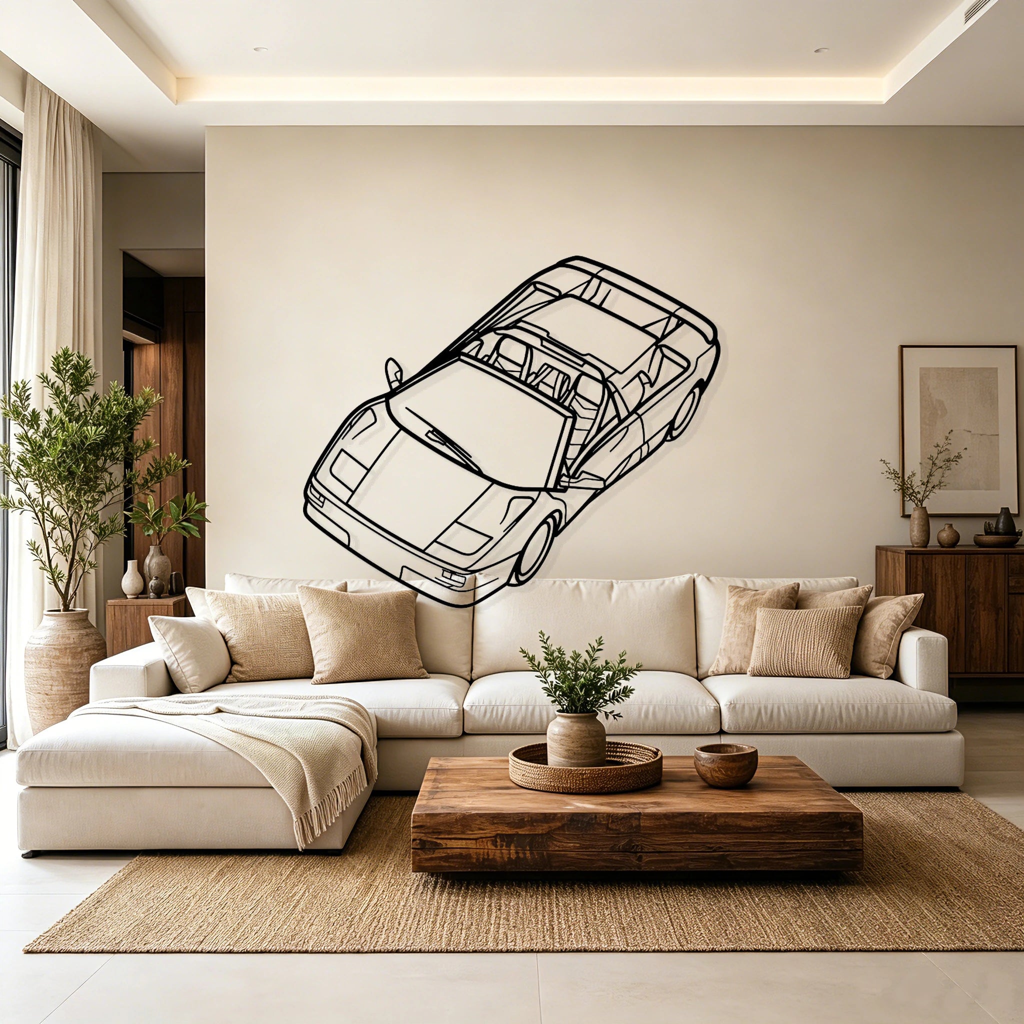 Diablo Top Angled View Metal Wall Art - Classic Car Garage Decor