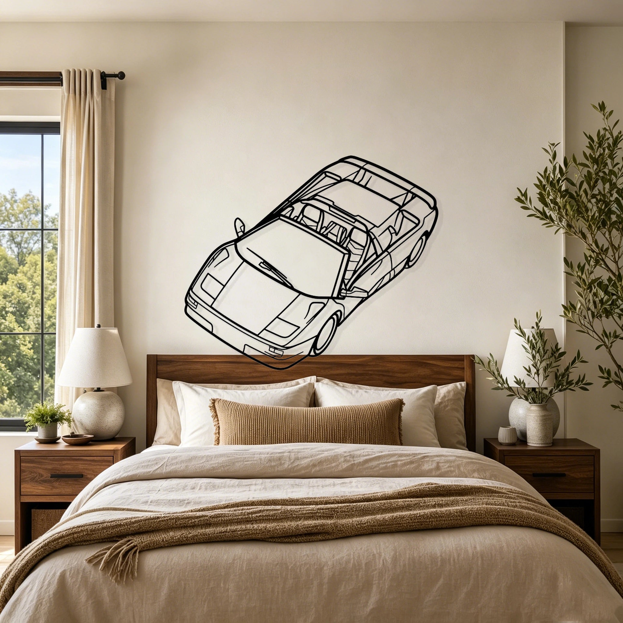 Diablo Top Angled View Metal Wall Art - Classic Car Garage Decor