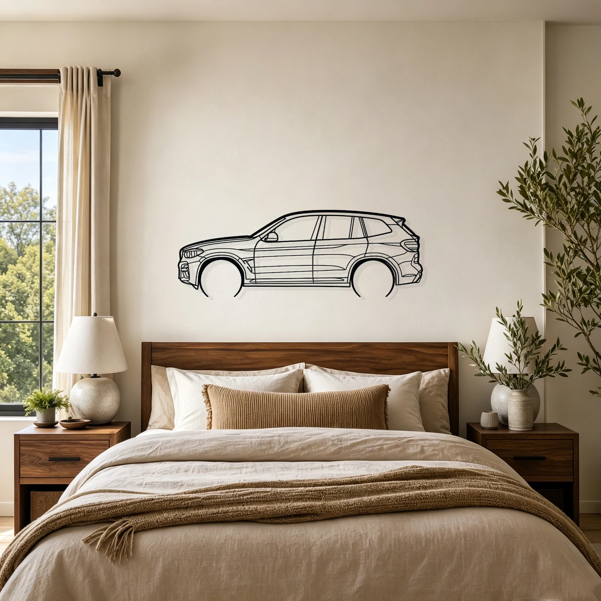 X3 M40i Detailed Silhouette Metal Wall Art - Classic Car Garage Decor
