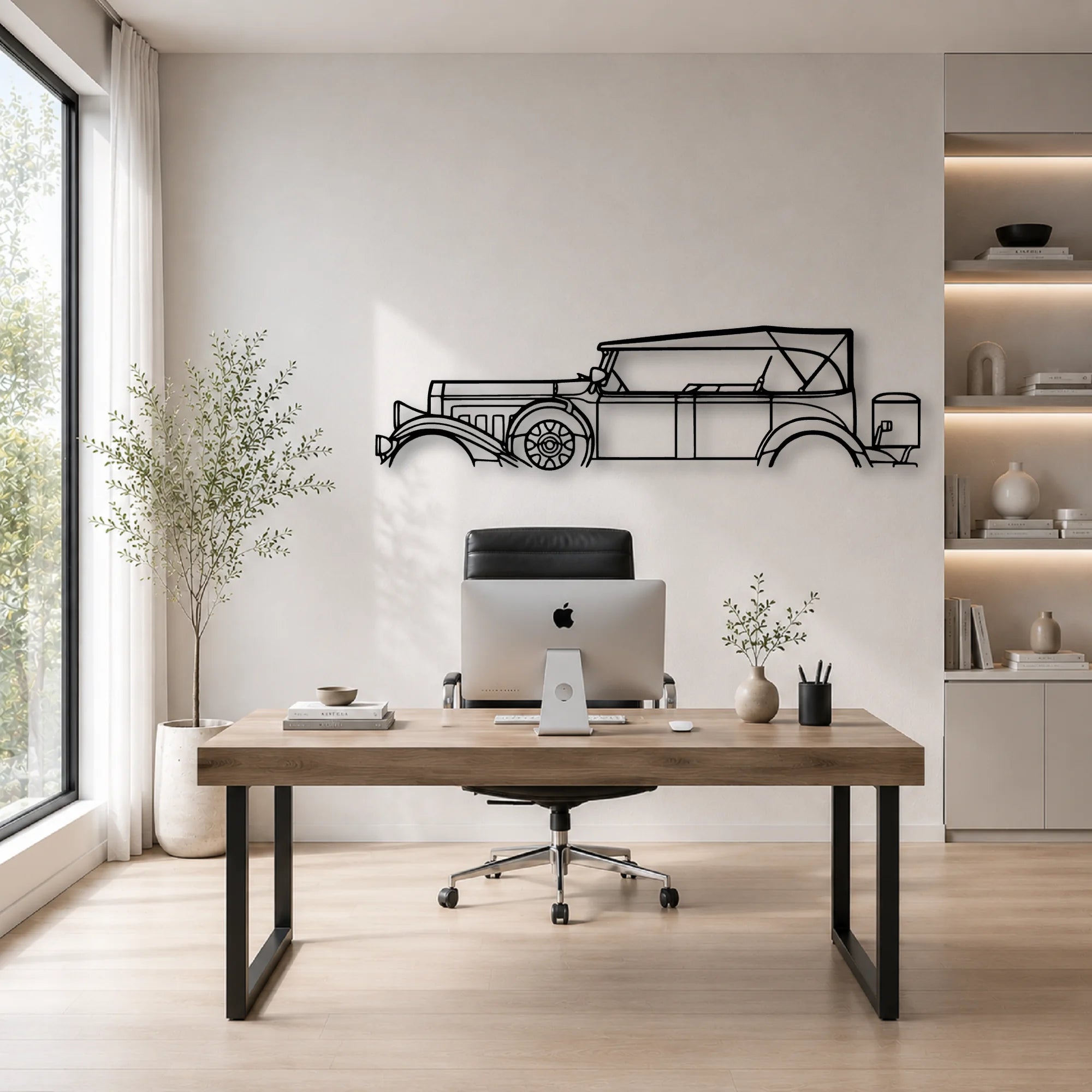 Model 43 1931 Classic Silhouette Metal Wall Art - Automotive Garage Decor