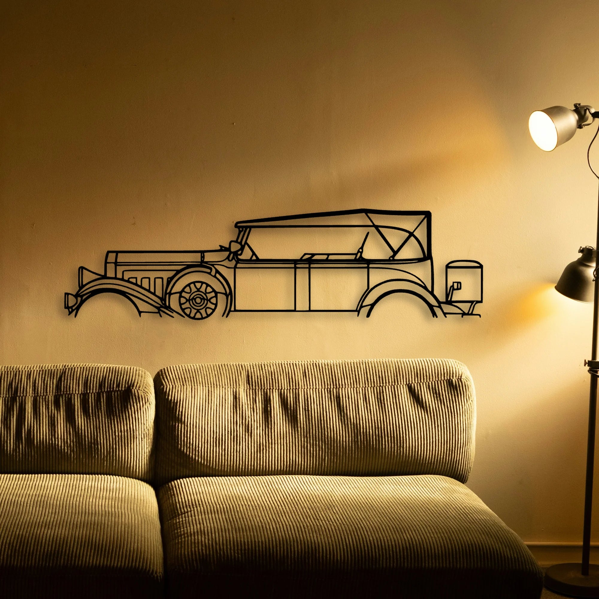Model 43 1931 Classic Silhouette Metal Wall Art - Automotive Garage Decor