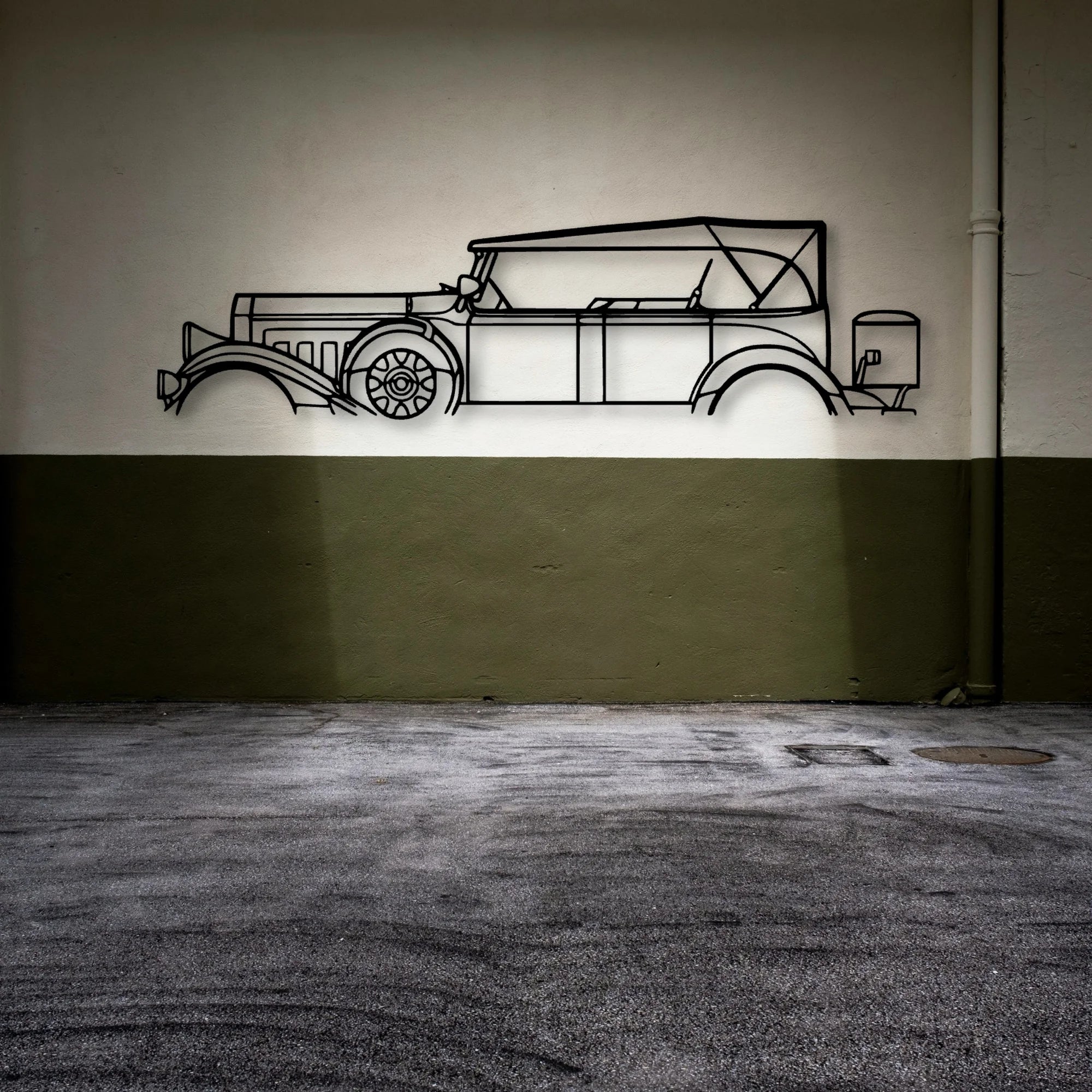 Model 43 1931 Classic Silhouette Metal Wall Art - Automotive Garage Decor