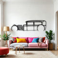 Model A Classic Silhouette Metal Wall Art - Automotive Garage Decor