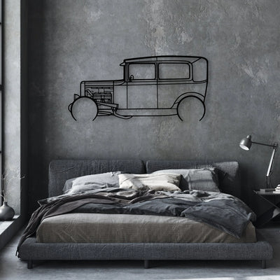 Model A 1931 Classic Silhouette Metal Wall Art - Automotive Garage Decor