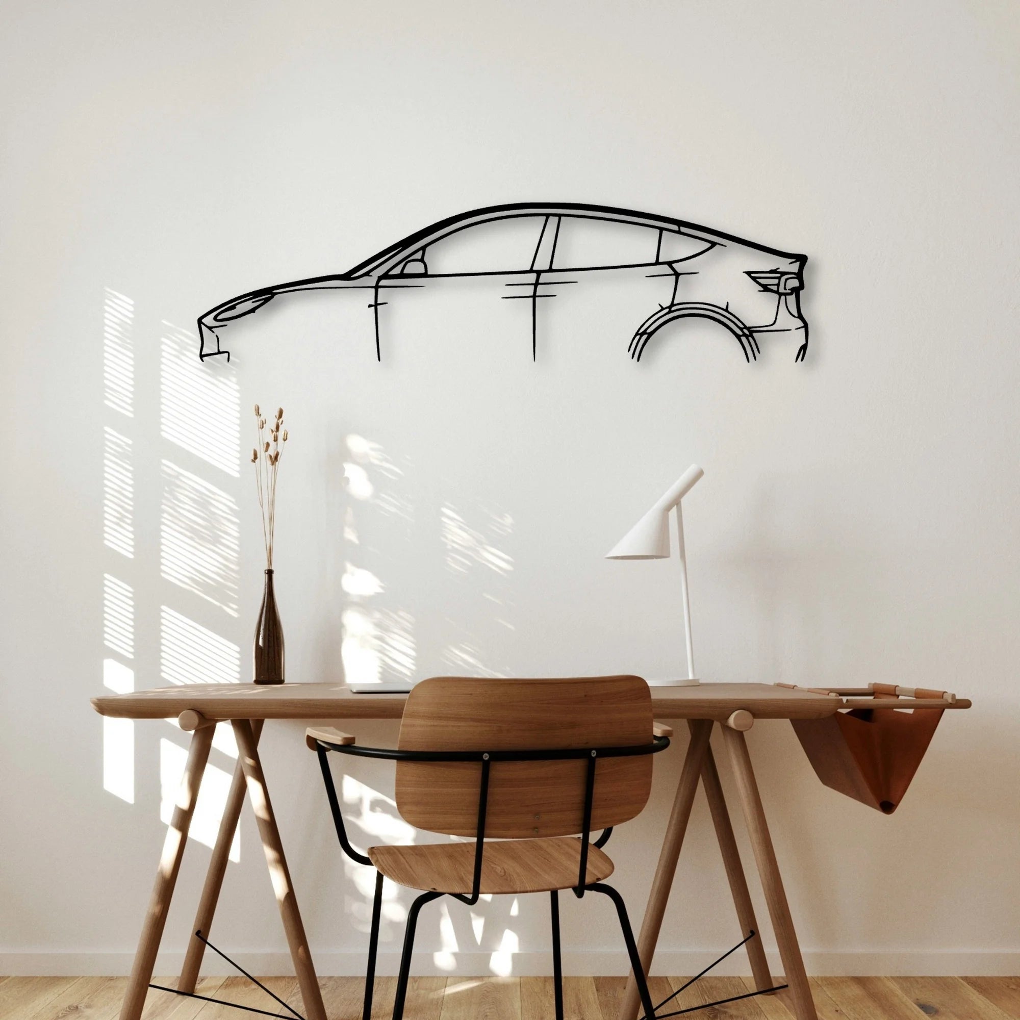 Model Y Classic Silhouette Metal Wall Art - Automotive Garage Decor