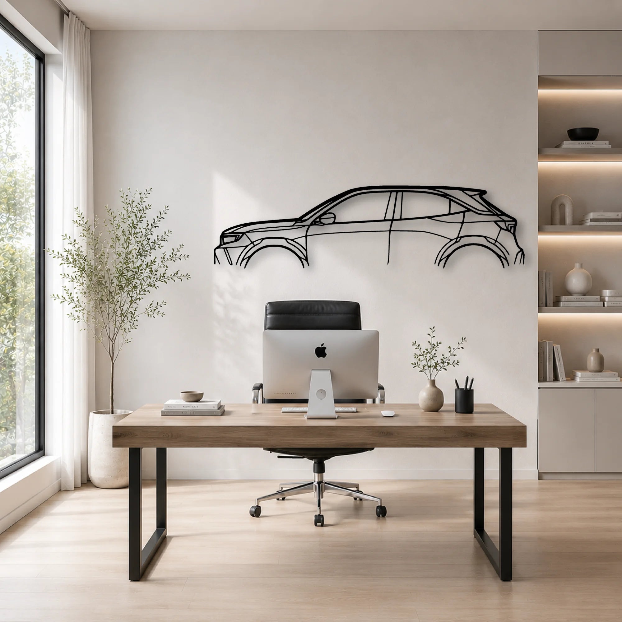 Mokka 2022 Classic Silhouette Metal Wall Art - Automotive Garage Decor