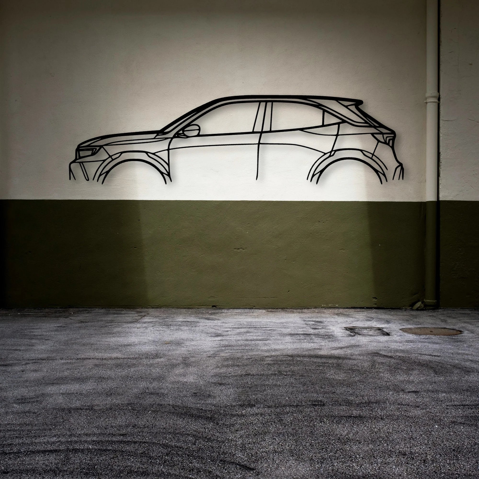 Mokka 2022 Classic Silhouette Metal Wall Art - Automotive Garage Decor