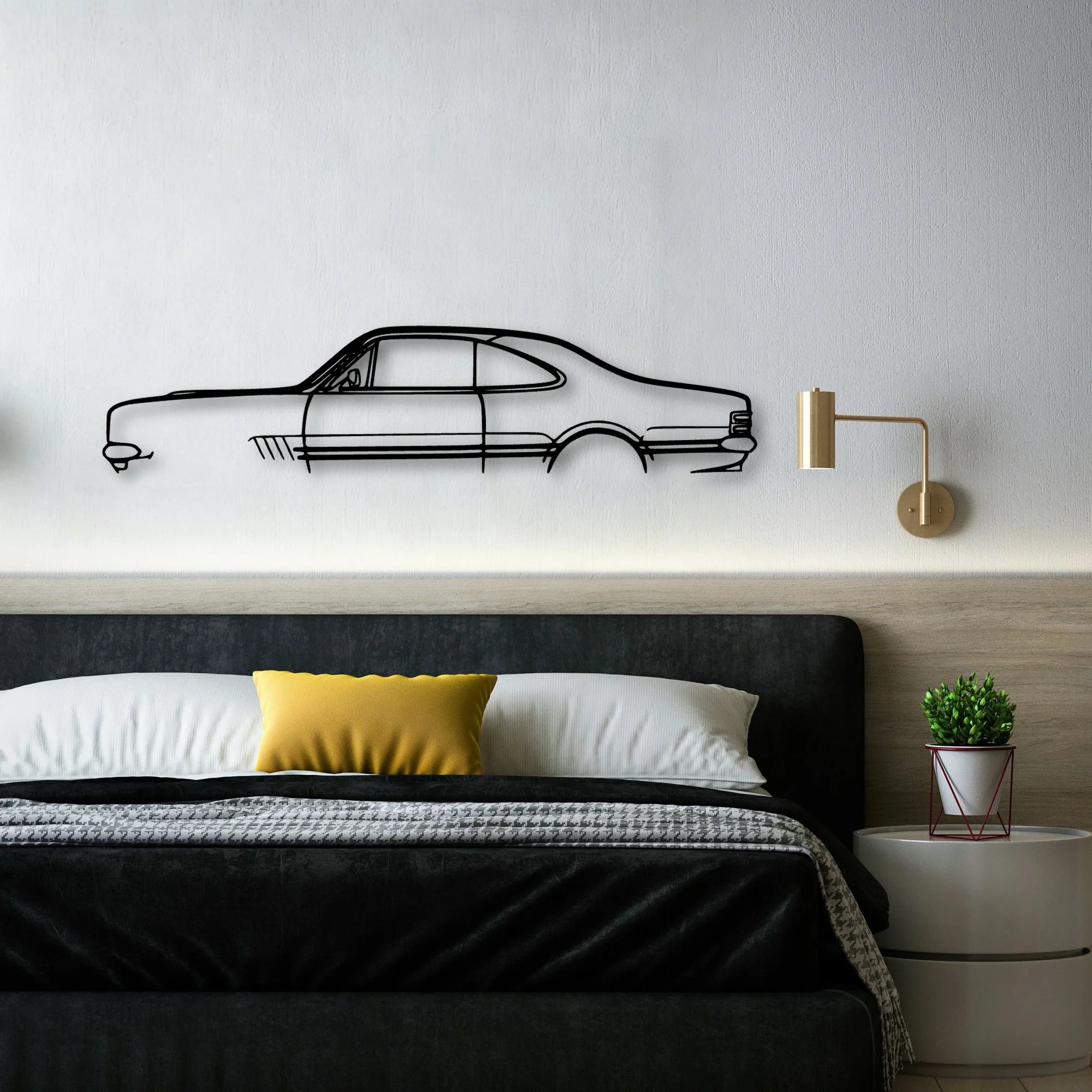 Monaro GTS 350 1969 Classic Silhouette Metal Wall Art - Automotive Garage Decor